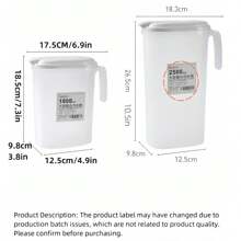1 件裝檸檬泡水壺、冷水壺、冷水杯、耐熱飲水機、夏季飲料桶、冷泡咖啡壺和冰茶壺 - 白色 - 查看 8
