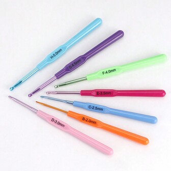 QJH 7pcs Mixed Color Crochet