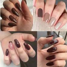 7pcs Gel Nail Polish Set, Autumn Winter Nails , Solid Color Nail Gel Polish Set, Sparkle Glitter Gel Polish, 7.3Ml Semi Permanent Nail Glue Soak Off UV Gel Varnish , Manicure Kit Nail Supplies Nails Art DIY Home Salon Gift For Women - 彩色 - 查看 6