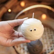 1 Nến thơm đáng yêu - Quà tặng lý tưởng cho lễ hội Halloween và Giáng sinh, Trang trí nhà cửa - Nhiều màu - Xem 5