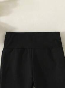 3 Packs Baby Girls' Elastic Waist Flare Leg Casual Pants, Can Be Worn Indoors & Outdoors