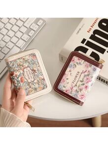 Compact High-End 2024 Large Capacity Vintage ID Card Holder Wallet, New Coin Purse Card Case Name Card Holder Credit Card Holder, Mini Wallet Clutch Bag For Women - Multicolor - View 2