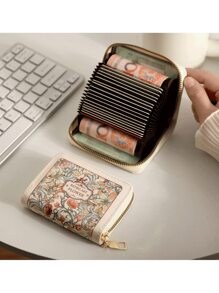 Compact High-End 2024 Large Capacity Vintage ID Card Holder Wallet, New Coin Purse Card Case Name Card Holder Credit Card Holder, Mini Wallet Clutch Bag For Women - Multicolor - View 5