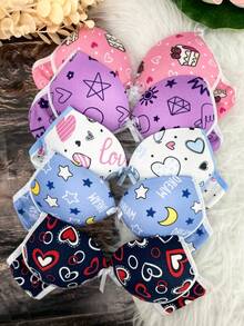 Kit 3 Children's Bra For Girls, Mixed Plain And Printed, Adjustable With Comfortable Cup - 彩色 - 查看 5