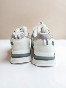Fashionable Women's Casual Sports Shoes, Winter, Warm And Thick-Soled, Retro And Wear-Resistant, Color-Blocked Ladies' Walking Shoes, Outdoor, Height Increase