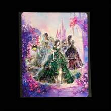 30pcs Transparent Holographic Princess Dress Stickers, Flare Skirt Girl Series Stickers, Christmas Glitter Laser Decoration Graffiti Stickers For Party Dress Up