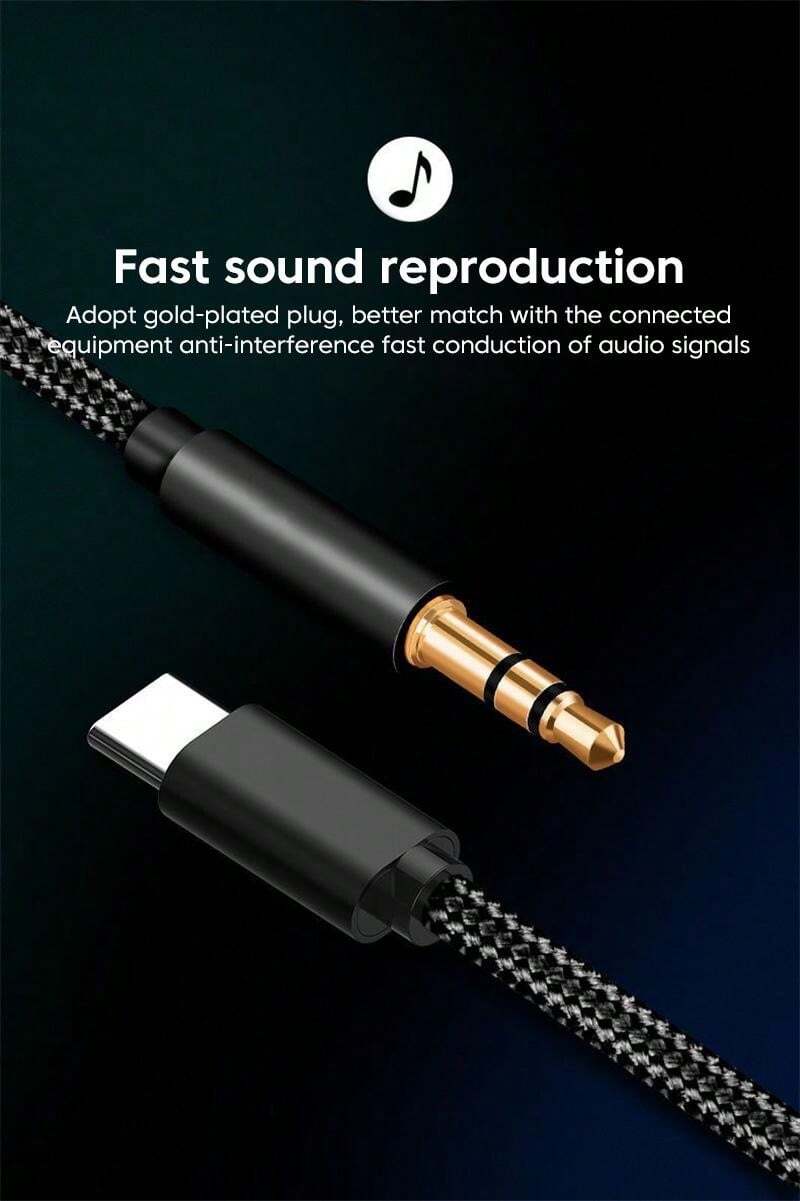 Usb C To 3.5mm Aux Audio Cable Speaker Audio Cord Compatible With