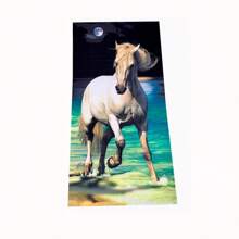Landscape Printed Bath And Beach Towel - White Horse With Moon - Ngựa trắng với trăng - Xem 5