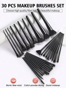 43PCS Makeup Tools Set Including:30PCS Makeup Brush Set Includes Powder Brush,Highlight Brush,Nose Shadow Brush,Detail Brush,Outline Brush,Eyelash Brush,Foundation Make-Up Brush,Facial Brush,Concealer Brush,Eye Shadow Brush Set, Eyelash Curling - 彩色 - 查看 4