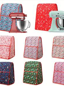 1pc Stand Mixer Capa à prova de poeira para Kitchenaid, Capa à prova de poeira para misturador de Natal com bolsa organizadora, Acessórios para misturador Kitchen Aid, Serve para todos os modelos de elevação de tigela com cabeça inclinada, Capas protetoras para eletrodomésticos de cozinha com padrão de Natal Boneco de neve Árvore de Natal