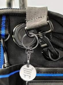 1pc购物车硬币钥匙扣欧美超市手推购物车硬币金属代币汽车便携钥匙扣男女钥匙扣收纳装置 - 彩色 - 查看 3