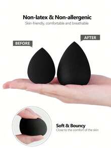 16 件化妆海绵套装：化妆海绵化妆海绵（干湿使用），适用于混合液体、乳霜和粉底，可重复使用和可清洗的多种颜色化妆海绵 - 彩色 - 查看 4