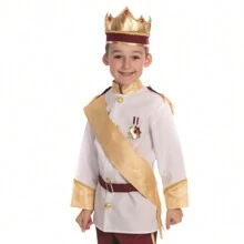 年轻男孩白马王子服装套装 - 紅白色 - 查看 2