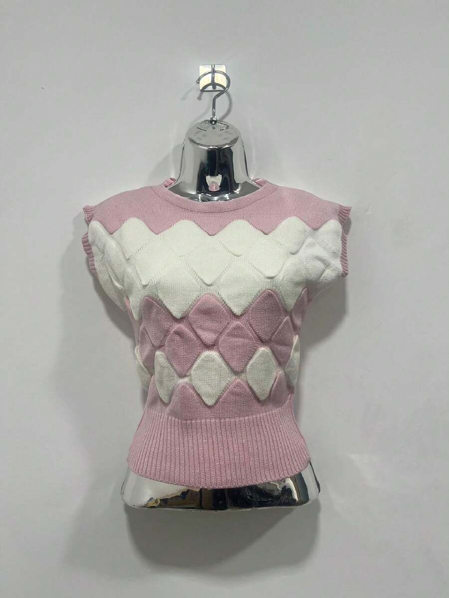 Blogger Style Crop Top In Modal Yarn, 2024 - 淺粉色 - 查看 1