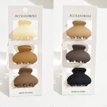 3 件/套中号半圆形哑光发夹，日常休闲发饰，适合万圣节和圣诞节等节日 - 彩色 - 查看 11