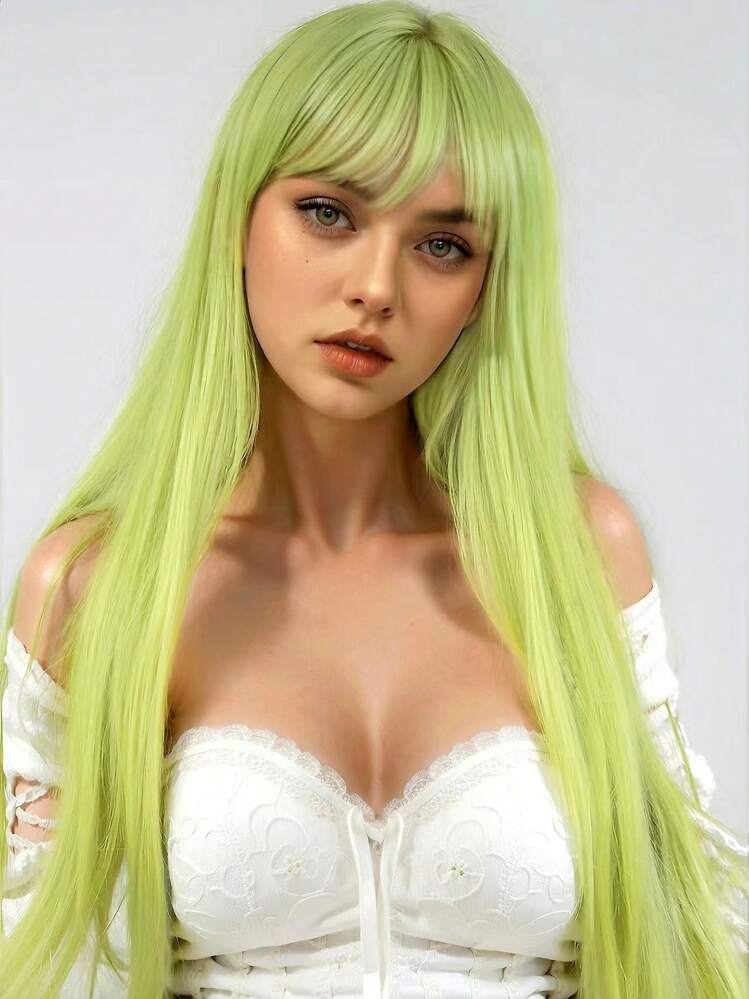 Green lace front wig best sale