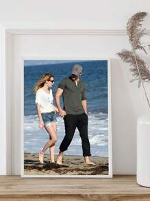 1 件可定制无框帆布海报，定制您的照片，送给家人和朋友的礼物，分享您最喜爱的回忆和最珍贵的时刻，墙壁艺术，家居装饰，图形印刷