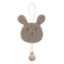 1pc Soft Plush & Beechwood 3-Hole Pacifier Clip Chain For Baby, Suitable For Daily Use In Winter, Animal Shaped Pacifier Holder