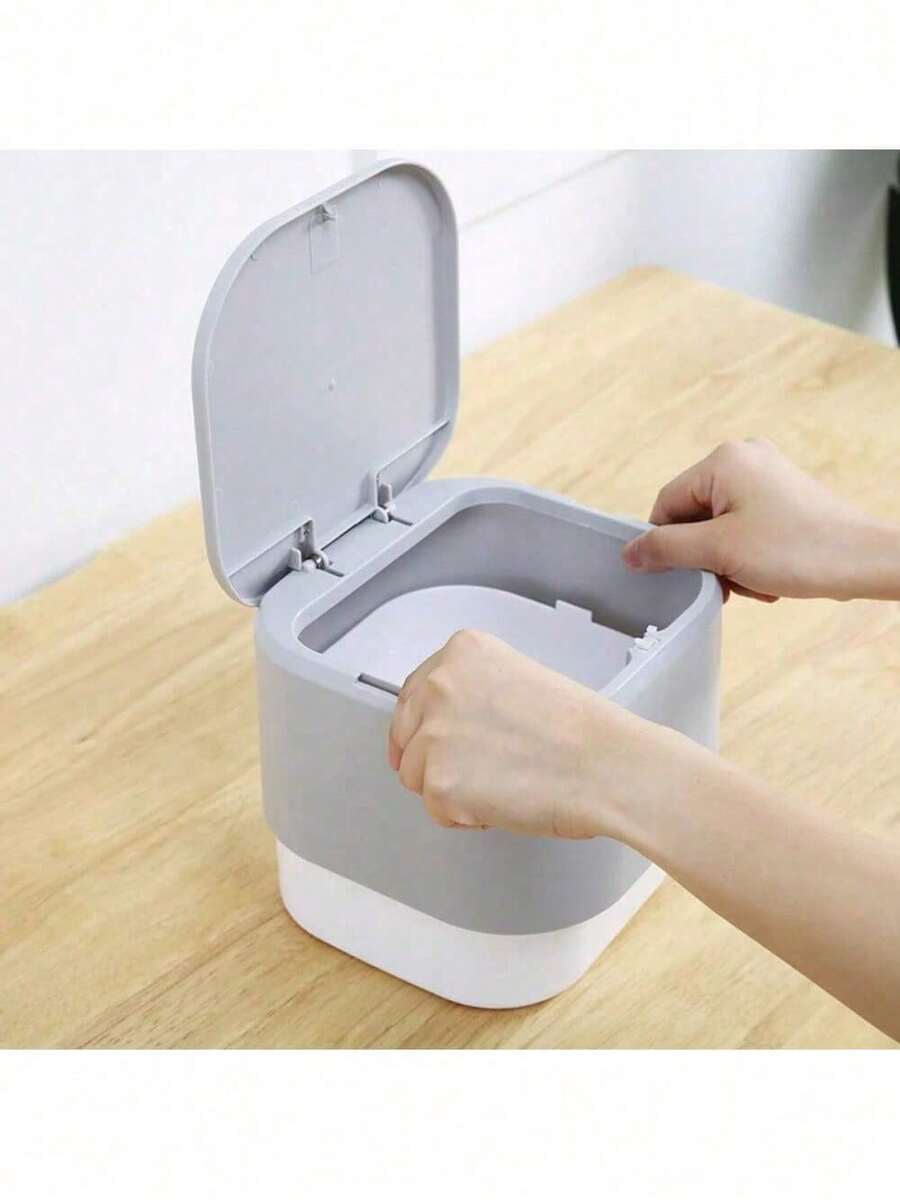 Mini DoubleLayer Waste Bins MultiFunction Living Room Desktop