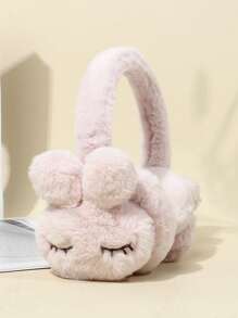 1pc Children's Closed-Eye Rabbit Ear Muffs, Warm & Fashionable, Suitable For Parties, Outdoor Activities, Daily Use