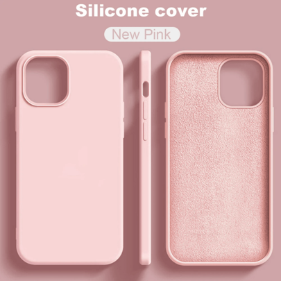 1 pieza Funda de teléfono de silicona líquida de lujo compatible con Apple 17 Air 16e 11 13 12 14 15 Pro Max, 16 Pro Max, funda protectora a prueba de golpes