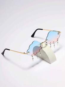 1 chiếc kính râm hình tia chớp cầu vồng ombre 6 chiếc kính trang trí bằng kim loại, thích hợp cho phụ nữ, Halloween, lễ hội âm nhạc, diễu hành, tiệc tùng, phụ kiện thời trang hàng ngày cho phụ nữ kính râm phụ kiện bãi biển cho phụ nữ kính râm - Nhiều màu - Xem 10