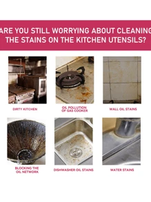 jakehoe 6/3/2/1pcsKitchen Cleaning Set, Powerful Degreasing Cleaner Home Deep Cleaning Multifunctional Tile Range Hood Kitchen Appliances Heavy Oil Oil Deep Clean Kitchen, Bathroom, Home Gentle Cleaning Kitchen Oil Stain Home Kitchen Cooktop Oil Cleaner(New And Old Models Will Be Sent Randomly)