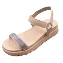 Women's Platform Sandal With Glitter Ref. 7116 - 米色 - 查看 4