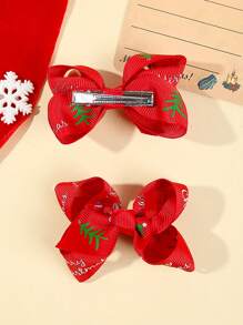 10pcs/30pcs Christmas Girls Assorted Gold & Silver Foil Bow Hair Clips Claws, Suitable For Holiday Gifts (Random Pattern)