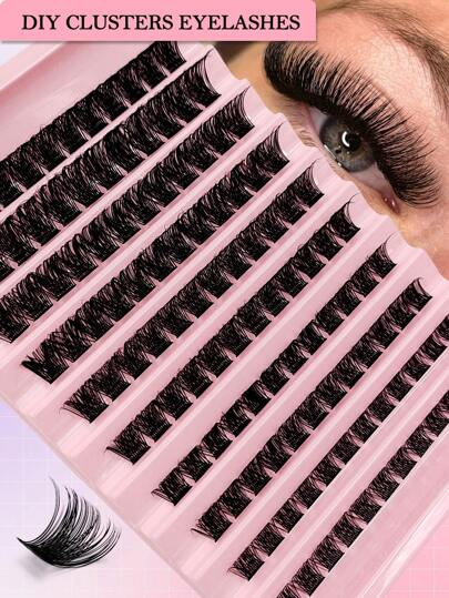 Rikuaild Eyelash Clusters 120Pcs Cluster Eyelashes 8-16mm Wispy Individual Eyelashes Extensions Natural Look Eyelashes D Curl Fluffy DIY Eyelash Extension Lash Clusters, Eyelash Clusters, Individual Eyelashes, Lashes, Fake Lashes