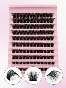 Rikuaild Eyelash Clusters 120Pcs Cluster Eyelashes 8-16mm Wispy Individual Eyelashes Extensions Natural Look Eyelashes D Curl Fluffy DIY Eyelash Extension Lash Clusters, Eyelash Clusters, Individual Eyelashes, Lashes, Fake Lashes - D - View 4