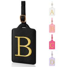 Thẻ hành lý viết tắt cá nhân cho vali, Thẻ hành lý dễ thương bằng vải nhung có nắp đậy riêng tư, Thẻ hành lý thêu cho túi du lịch Quà tặng cho phụ nữ, trẻ em, thanh thiếu niên, Thẻ hành lý Phụ kiện du lịch Đồ dùng du lịch thiết yếu Tổ chức du lịch cho kỳ nghỉ hè ở bãi biển Quay lại trường - màu đen - Xem 20