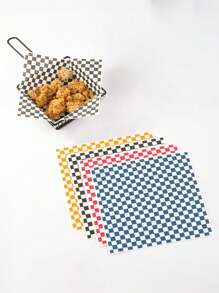 40/50/100cs 格子包装纸防油三明治包装纸、烘焙包装纸熟食纸、格子干蜡熟食纸、格子汉堡纸、熟食蜡纸包装纸 - 彩色 - 查看 7