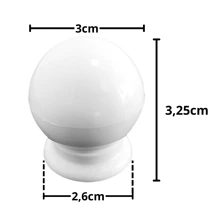 Kit Of 5 Furniture Handles For Drawer Cabinet Large Ball - trắng - Xem 4