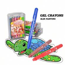 12 Packs Twistable Art Supply Crayons Set Smooth Easy Glide Gel Crayons Bright, Blendable Washable - 12 Color - View 1