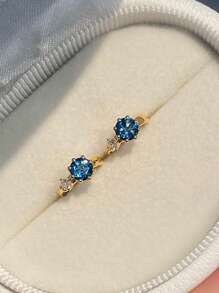 2 piezas Pendientes pequeños de aro clásicos y elegantes con circonita cúbica brillante, adecuados para uso diario y de boda de las mujeres, regalo de San Valentín, cumpleaños, para ella, mamá, madre, Día de la Madre