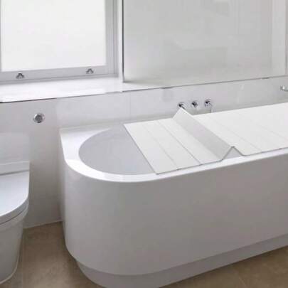 WUPYI WUPYI Copertura per Vasca da Bagno, Tavola da Bagno Pieghevole, Vassoio da Bagno Antipolvere Impermeabile, Vasche da Bagno Isolanti in PVC, Pannello Isolante Durevole per Casa, Bagno, Esperienza Spa, 75 x 170 cm