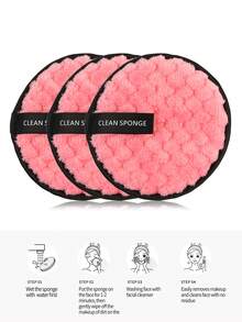 MAANGE 4pcs Professional Makeup Tool Set With 1pc Triangular Tube Flat Head Multi-Purpose Brush + 3pcs Large Makeup Removal Puffs,With Foundation Brush Blush Brush Loose Powder Brush Contour Brush Highlighter Brush Makeup Tools Gift For Women & Girl Travel Makeup Brush ﻿ - 粉色 - 查看 10