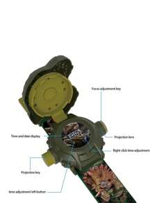 Children's Cartoon Projection Watch, Electronic Watch For Boys And Girls Elementary Students - Pink - View 6