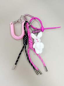 Móc khóa dây thừng bện nhiều màu sắc Dây thừng với mặt dây chuyền túi thỏ dễ thương Dây đeo dây buộc DIY Dây thừng thủ công bện Đồ trang trí treo Túi dây thừng Mặt dây chuyền túi xách Trang trí túi độc đáo Phụ kiện túi Quà tặng sinh nhật Giáng sinh Ngày lễ tình nhân - Nhiều màu - Xem 3