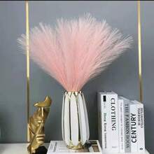 6 pièces Roseaux de quenouille artificiels pour décoration, fleurs en plumes en plastique fausses pour la décoration de la maison et du mariage. Convient pour le bureau, l'étude, le salon, les accessoires photo, la Saint-Valentin, les cadeaux d'anniversaire et de remise des diplômes, la décoration d'automne, la décoration de la maison en automne, la décoration de rentrée scolaire, les fournitures scolaires, les plantes artificielles