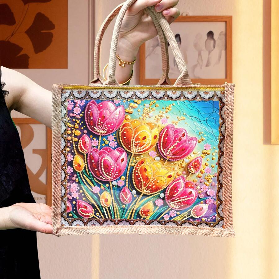 1pc Diamond Painting DIY Kit - Tulip Design | Large Capacity