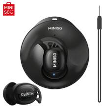 Miniso 睡眠耳塞 X16 无线耳塞 睡眠用隔音耳塞 舒适贴合无线 5.4 无线耳机 无限睡眠声音 睡眠监测个人闹钟耳机 侧卧支持所有智能手机 小巧便携 入耳式无线耳机迷你耳塞带充电盒 适用于 Apple iPad、笔记本电脑、iOS/Android 用户、家庭、朋友、儿童、生日、圣诞节、冬季、节日的礼物 - 黑色 - 查看 1