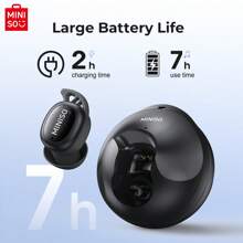 Miniso 睡眠耳塞 X16 无线耳塞 睡眠用隔音耳塞 舒适贴合无线 5.4 无线耳机 无限睡眠声音 睡眠监测个人闹钟耳机 侧卧支持所有智能手机 小巧便携 入耳式无线耳机迷你耳塞带充电盒 适用于 Apple iPad、笔记本电脑、iOS/Android 用户、家庭、朋友、儿童、生日、圣诞节、冬季、节日的礼物 - 黑色 - 查看 3