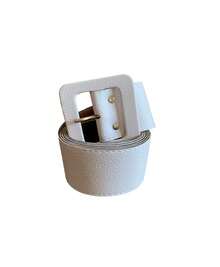 Kit Of 4 Women's Retro Belts Square Buckle Wide Women's Fashion Minimalist Elegance 1.10 Cm - Trắng-Đen-Caramel-Cam - Xem 4