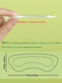 2pcs Unisex Transparent Silicone Heel Cushion Pad, Comfortable Insole Shoe Accessories - Clear - View 4