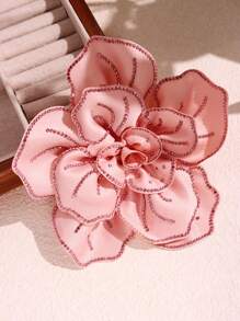 14 厘米优雅多层面料花朵胸针，镶嵌彩色方晶锆石，装饰性翻领别针，正式礼服和西装，情人节情人节礼服配饰，衣服别针，包包饰品，学校办公室配饰，衬衫夹克珠宝，圣诞节万圣节衣服别针，有趣可爱的教师礼物，万圣节配饰，教师节