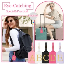 Personalized Initial Luggage Tags For Suitcases, Leather Letter Cute Luggage Tags With Privacy Name Card, Embroidered Monogrammed Travel Bag Backpack Tags Gifts For Women Kids Girls Teens (Rosered)Luggage Tag Travel Accessories Travel Essentials Travel Organizer For Beach Summer Vacation Back To School Bag For School School Accessories School Stuff - Hot Pink - View 9