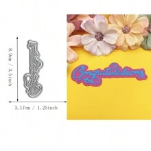 Corte de Metal DIY para Álbum de Recortes de Natal, Halloween, Aniversário, Decoração de Cartão 3D com Texto de Saudações 2024 Novo