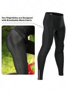 Boyfriend Style Men's Cycling Pants 4D Padded Road Bike Bicycle Tights Outdoor Biking Long Leggings - Black - View 4